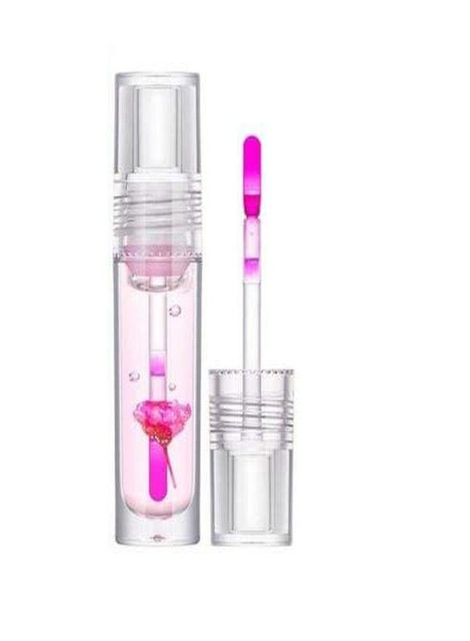 VBA Color Change Flower Lip Oil Transparent Lipstick Waterproof Lasting Moisturizing Liquid Lipgloss (SHADE A,B,C,D,E) - Image 1