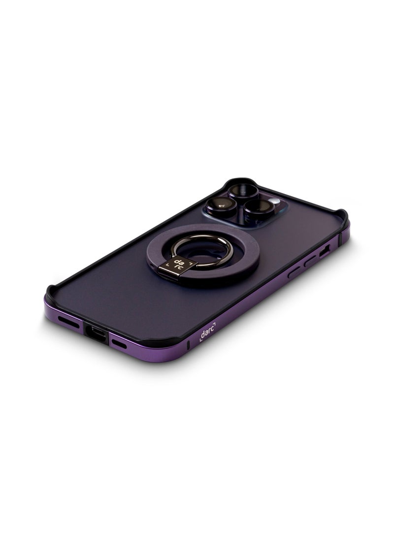 darc iPhone 14 Pro 3-in-1 Frame + Camera Protection + MagSafe Grip Purple  - Image 1