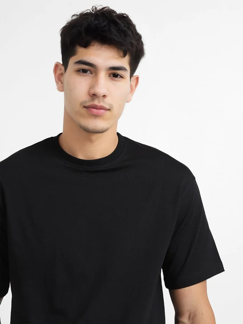 NOBERO  Men's Black Graphic Print Oversized T-Shirt for Men | Best Price UAE