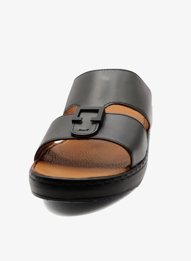 Al Reem Al Reem Z8019 Black Men's Leather Arabic Sandals
