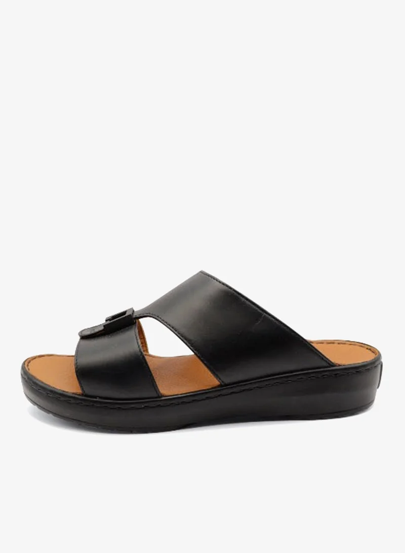 Al Reem Al Reem Z8019 Black Men's Leather Arabic Sandals