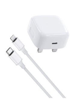 LIXES 20W Foldable Fast Charging Wall Adapter Compatible with Apple iPhone 12 Pro Max/11 Pro Max/SE, iPad White  - Image 2