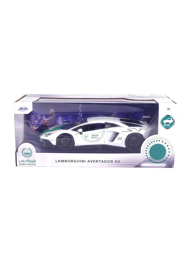 JADA - Jada Lamborghini Aventador Sv 2017 Dubai Police Die-Cast Car (1:24) - Image 1