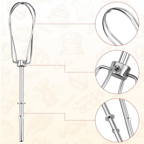 Fetechmate خلاط يدوي W10490648 مع مضارب توربو KHM2B (عبوة 2) وملحق خفاقة KHMPW من الفولاذ المقاوم للصدأ (عبوة 2) مناسب لخلاط المطبخ من سلسلة KHM من Fetechmate - Image 4