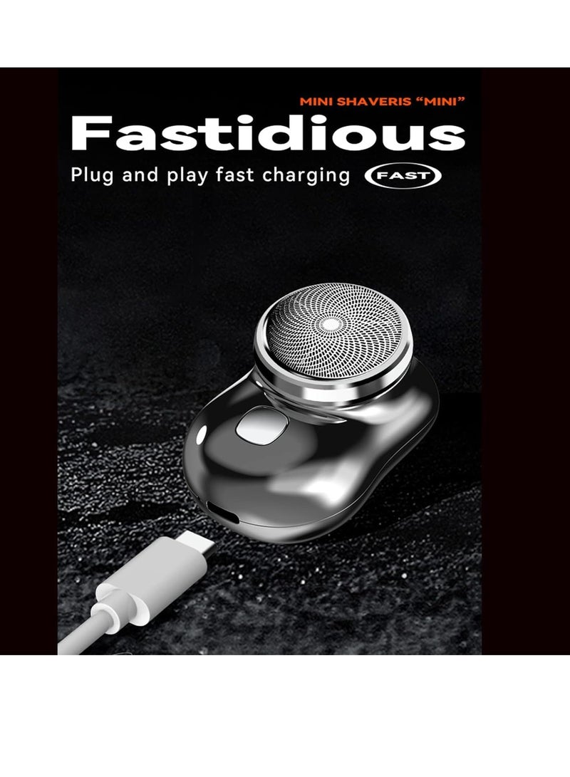 Electric Razor for Men, Newest Mini-Shave Portable Electric Shaver, Pocket Size Portable Shaver Wet and Dry Mens Razor, USB Shaver Charging Easy One-Button Use Suitable for Home,Car,Travel - Image 4