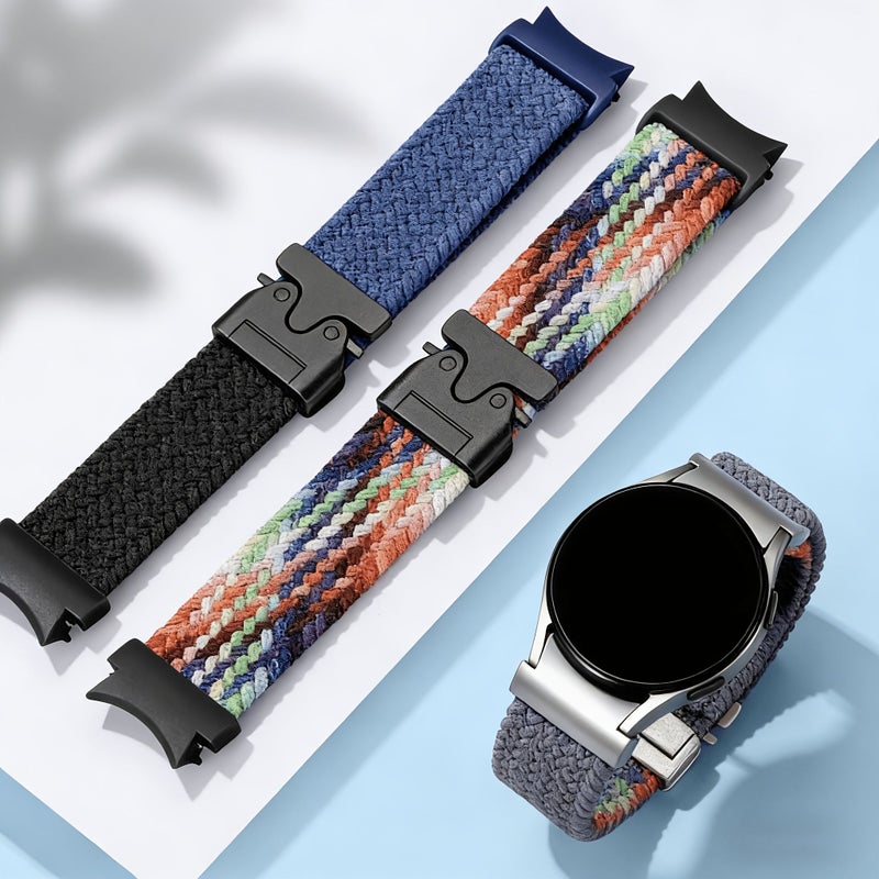 Silicone Nylon Sport Loop Strap for Watch Band 5 1 9 1 Inch Black - Image 5