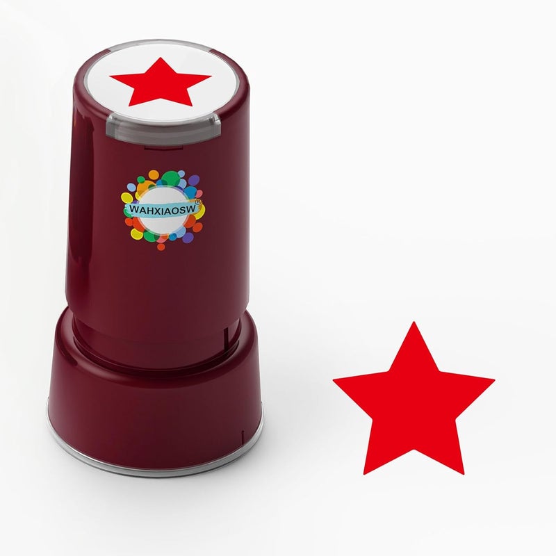 WAHXIAOSW Self-Inking Star Stamp for Teachers, Hand Stamps for Events and Classroom, Teacher Stamps for School, Greeting Cards, and Scrapbooks - Image 1