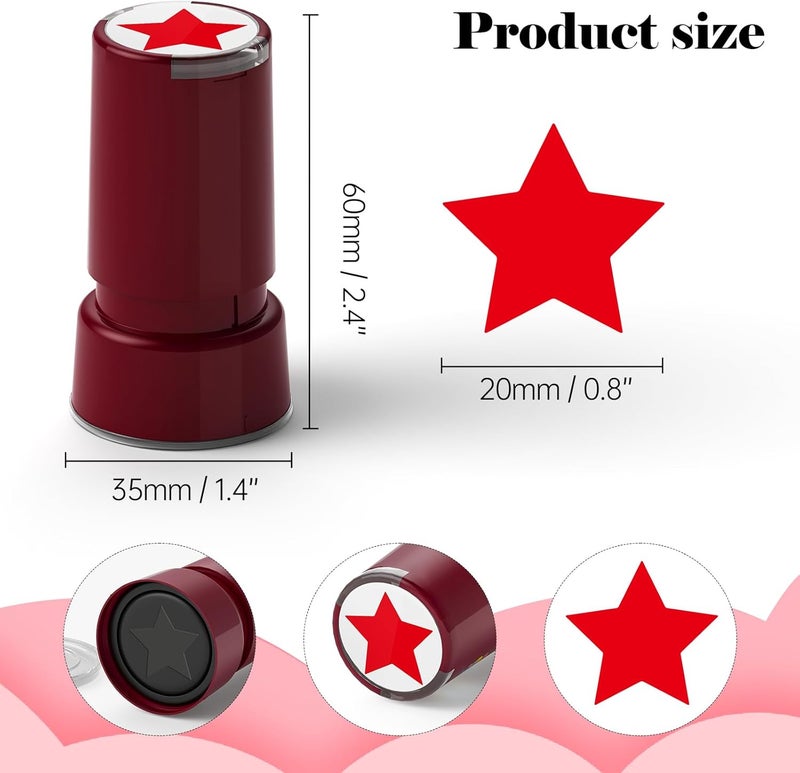 WAHXIAOSW Self-Inking Star Stamp for Teachers, Hand Stamps for Events and Classroom, Teacher Stamps for School, Greeting Cards, and Scrapbooks - Image 2