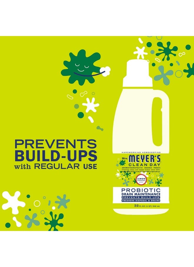 Mrs. Meyer's Clean Day MRS. MEYER'S CLEAN DAY Probiotic Drain Maintenance Liquid, Lemon Verbena, Freshens Disposals and Drains, 32 Fl Oz  - Image 4