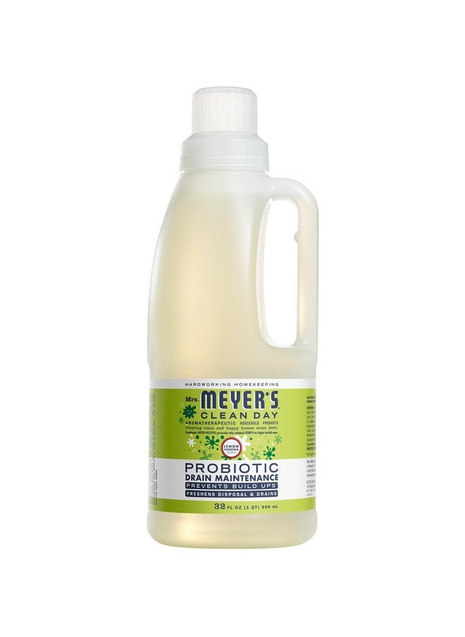 Mrs. Meyer's Clean Day MRS. MEYER'S CLEAN DAY Probiotic Drain Maintenance Liquid, Lemon Verbena, Freshens Disposals and Drains, 32 Fl Oz  - Image 1