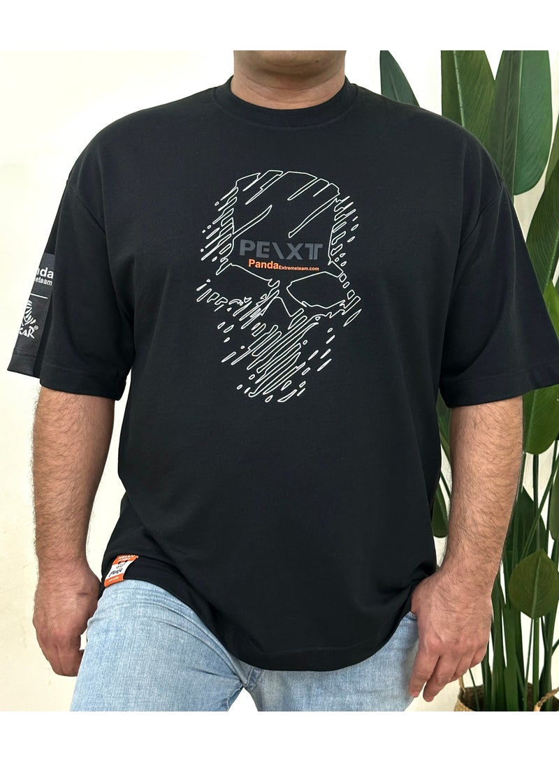 panda extreme team cotton drop shoulder t shirt over size big size  - Image 1