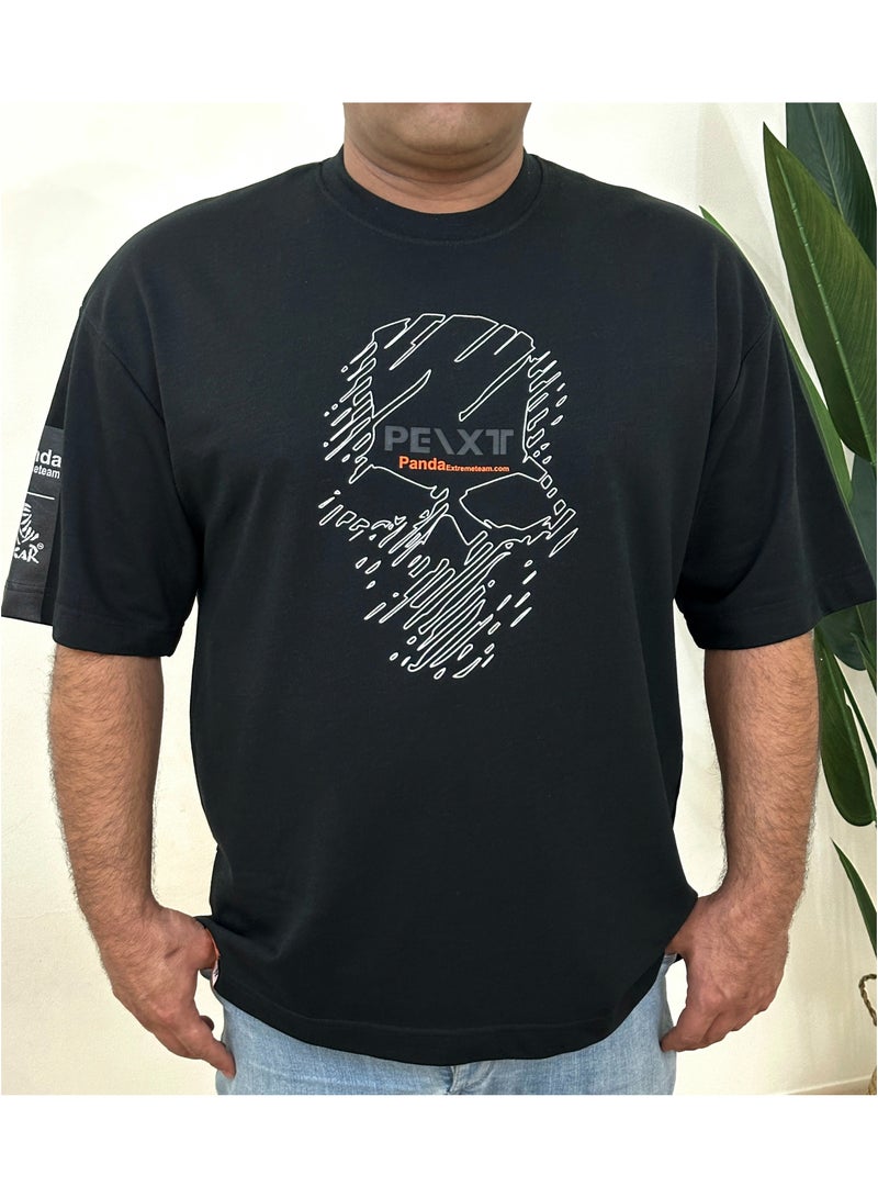 panda extreme team cotton drop shoulder t shirt over size big size  - Image 3