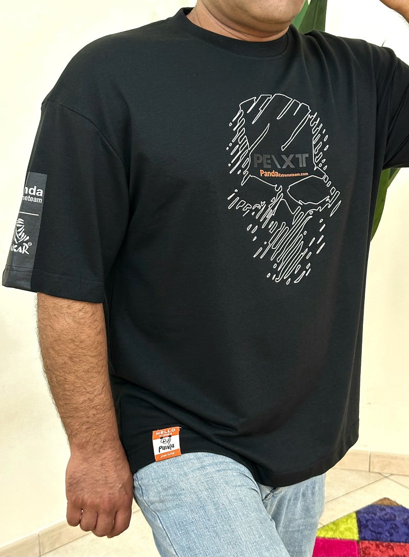 panda extreme team cotton drop shoulder t shirt over size big size  - Image 4