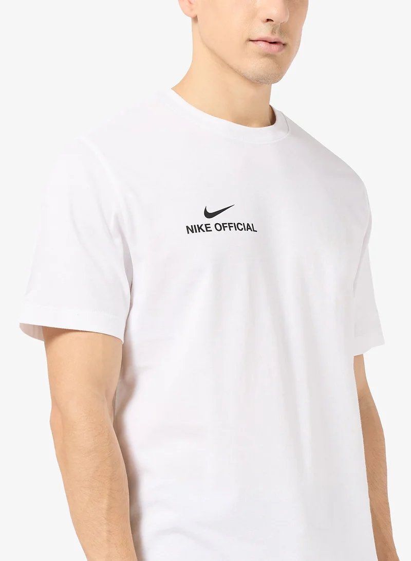 Nike WHITE Nsw Standard Official T-Shirt for Men | Best Price UAE