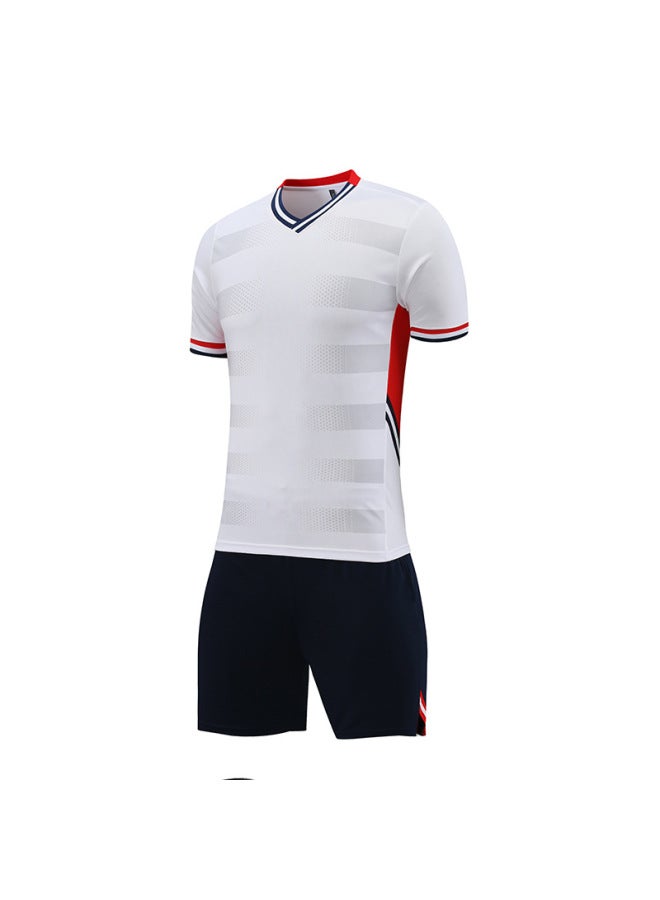 White Short Sleeve Football Jersey - Image 1