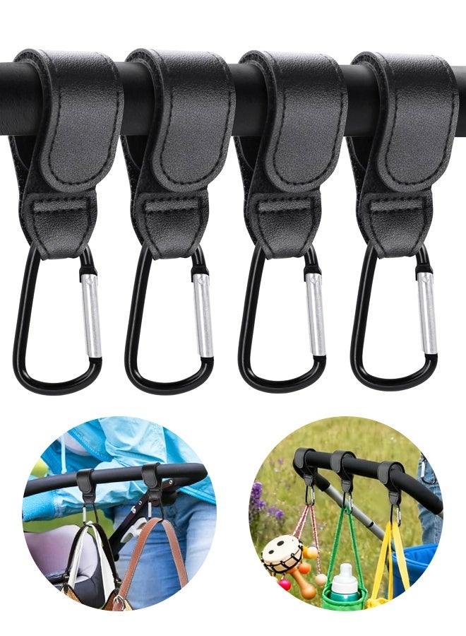 4 Pcs Non-Slip Stroller Hooks, Adjustable Multifunctional Clips, Universal for Strollers, Bikes & Wheelchairs - Image 1
