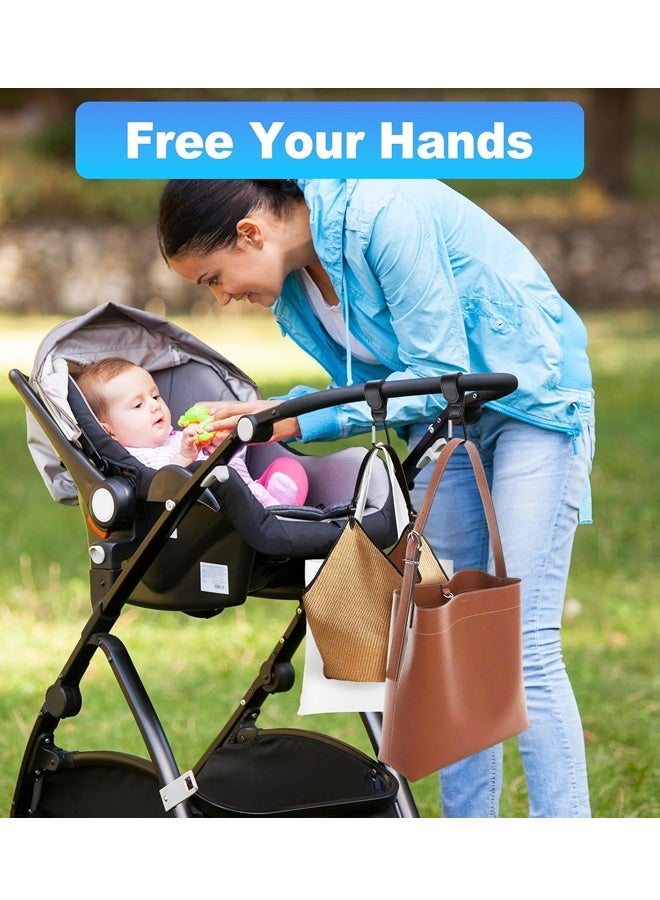 4 Pcs Non-Slip Stroller Hooks, Adjustable Multifunctional Clips, Universal for Strollers, Bikes & Wheelchairs - Image 5
