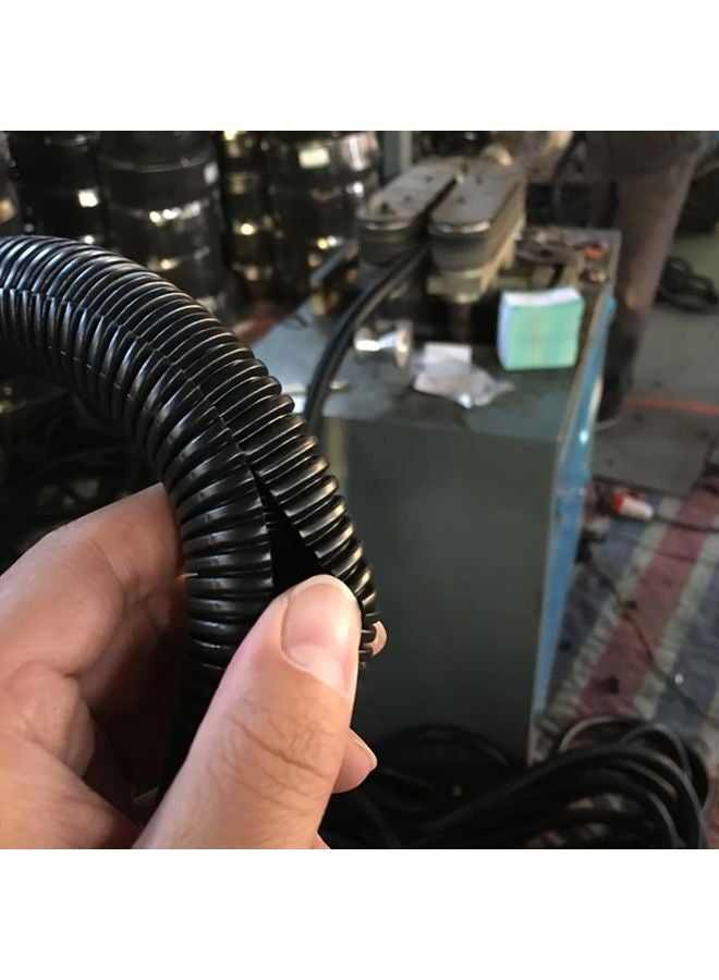 3 8 بوصة غطاء أنبوبي بلاستيكي أسود حلزوني واقي لأنابيب الأسلاك - Image 2