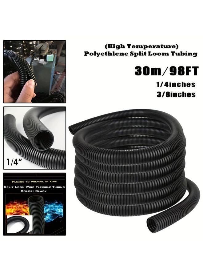 3 8 بوصة غطاء أنبوبي بلاستيكي أسود حلزوني واقي لأنابيب الأسلاك - Image 3