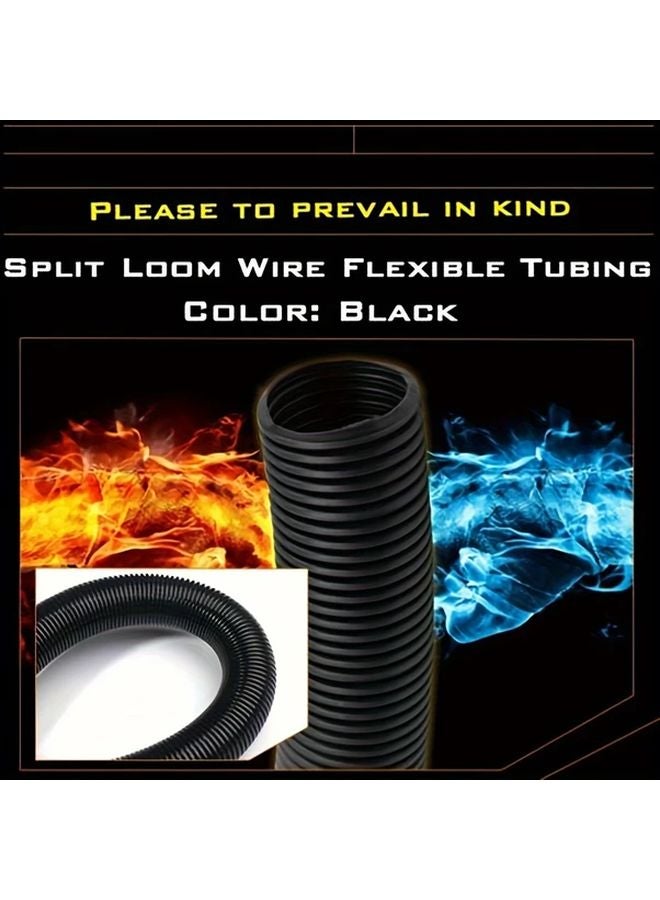 3 8 بوصة غطاء أنبوبي بلاستيكي أسود حلزوني واقي لأنابيب الأسلاك - Image 4