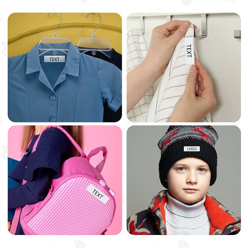 Tatuo 100 Pieces Writable Iron on Name Tags for Clothing, Personalized Name Fabric Labels Tags with 2 Pcs Permanent Marker for Nursing Home College Camp Day Care Uniforms - Image 5