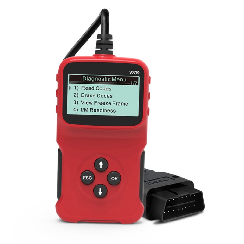 أداة تشخيص عالمية لـ OBDII مسحاق ومقارئ رموز السيارات لجميع المركبات التي تتوافق مع نظام OBDII لعام 1996 وما بعدها V309 - Image 1