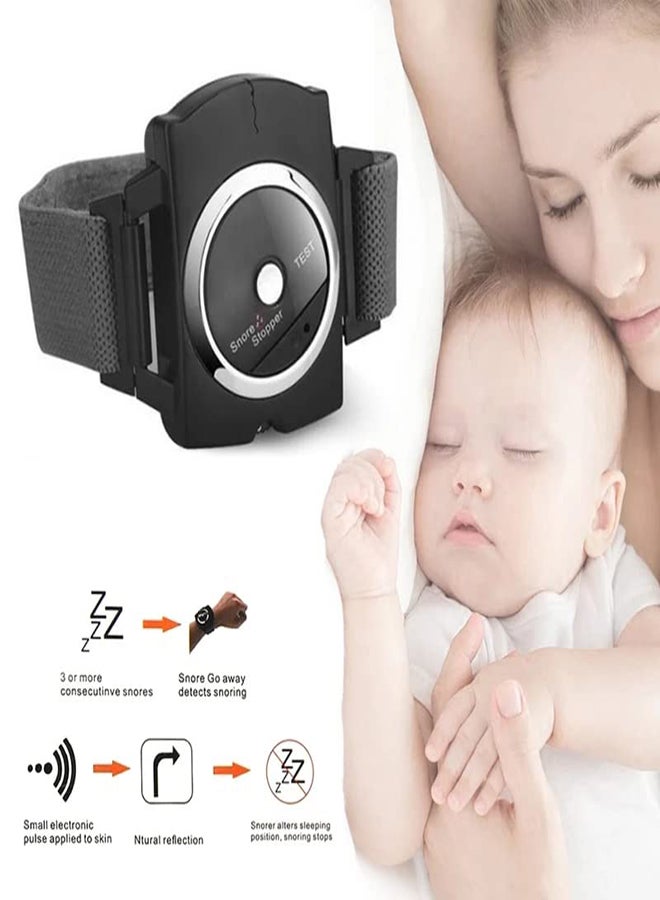 SYOSI Anti Snoring Wristband Sleep Anti Snoring Bracelet Smart Snore Stopper Stop Snoring Biosensor Patch Help Wristband Watch Sleeping Aid Snore Stopper Wristband Watch for Men and Women Improve Sleep  - Image 3