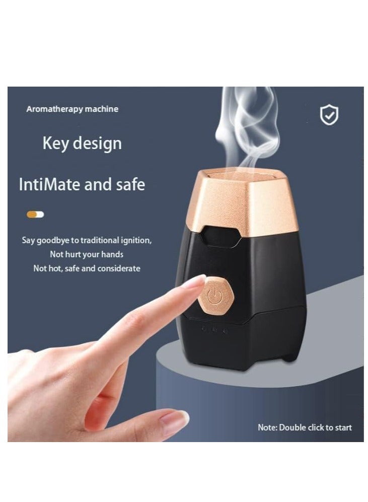 aroma diffuser, electronic incense burner, portable smart aroma diffuser, car mini aroma diffuser, safe and intimate (black) - Image 2