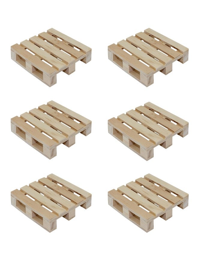 كرييتف هوبيز مجموعة من 6 قواعد أكواب خشبية صغيرة من كرييتف هوبيز للمشروبات الساخنة والباردة، مكعبات بناء صغيرة للتكديس، أعمال يدوية، 4 بوصات × 4 بوصات × 11/16 بوصة - Image 1