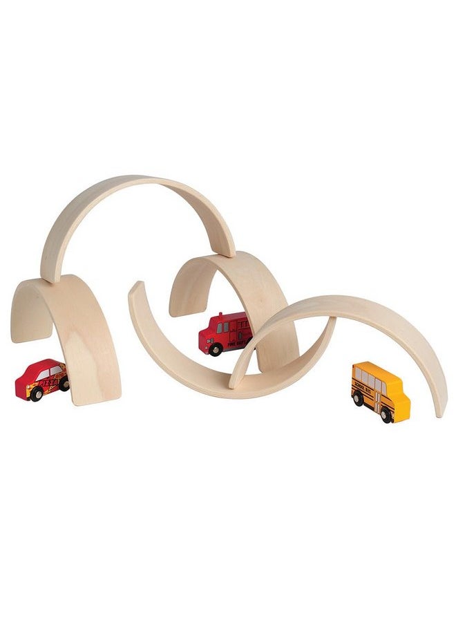 Constructive Playthings Constructive Playthings Set of Five 10 3/4" L. x 2 1/2" W. x 5" H. Unit Block Arches  - Image 1