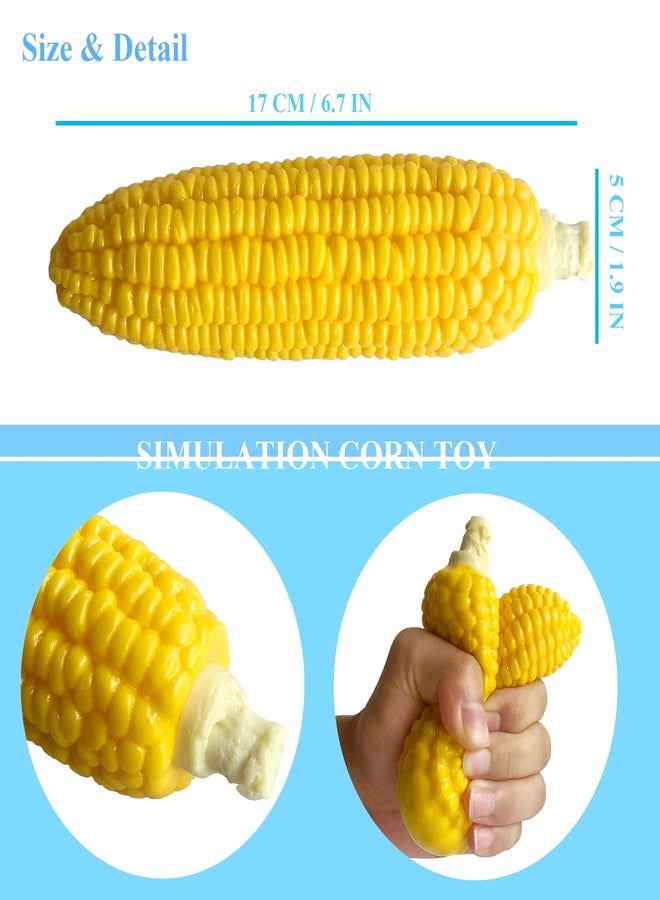 funnysquee Corn Squishies Stress Relief Novelty Toy Soft Scented Simulation Corns Squeeze Toys Cute Birthday Gift for Kids (Corn) - Image 3