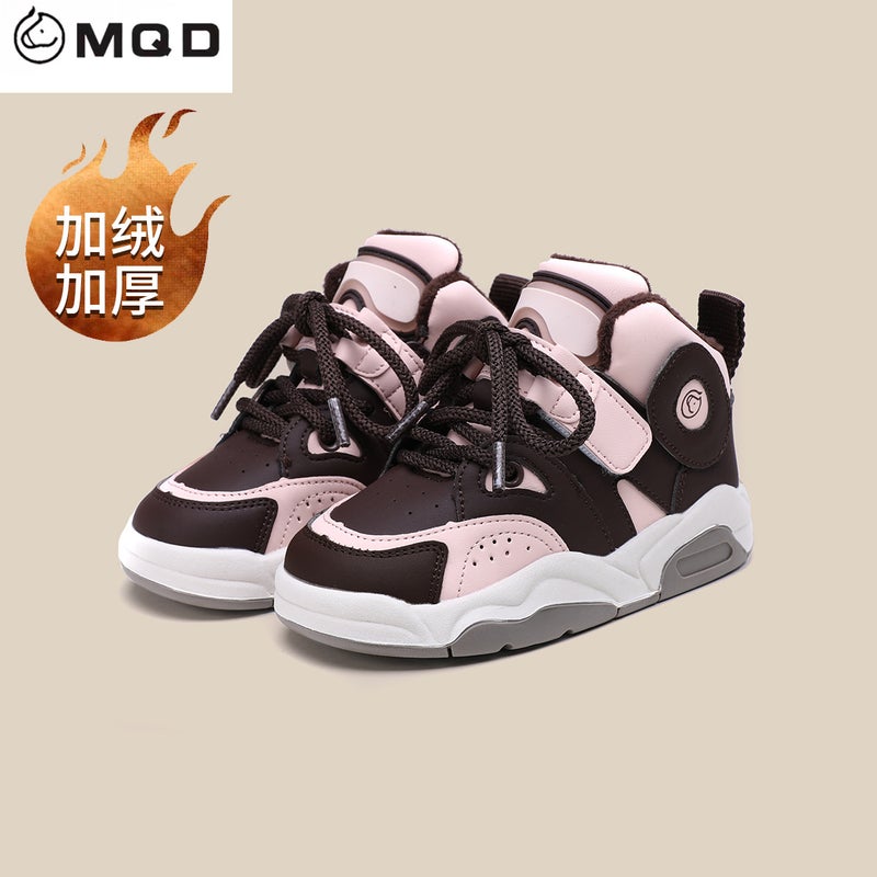Mqd Children'S Shoes Girls' Cotton Shoes 2025 Winter New Boys' Fleece-Lined Warm Casual Shoes Thick-Soled Kids' Sneakers - Image 2