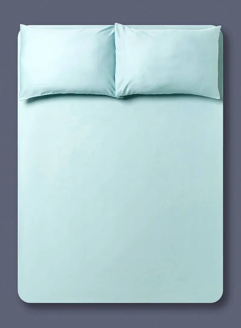 Noon East Queen Size Fitted Flat Sheet With Pillow Case