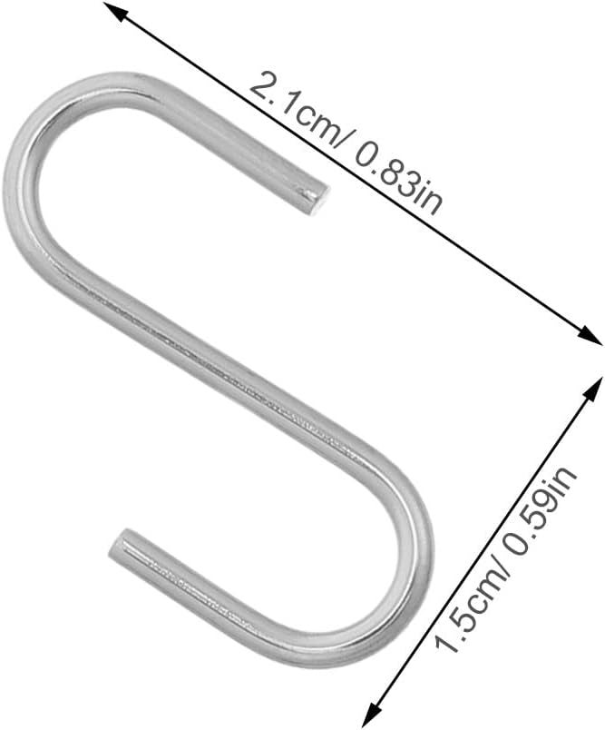 Mini S Hooks 100 Pack Stainless Steel 2 1X1 5X0 1CM For Hanging Ornaments Kitchen Bathroom - Image 3