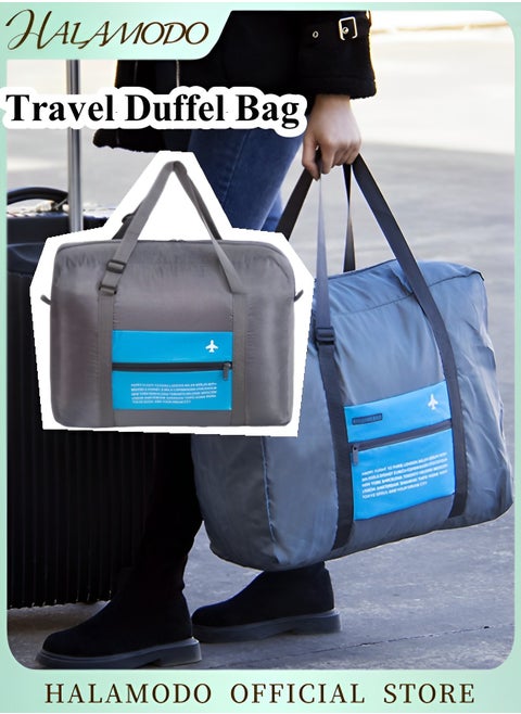 Travel Duffel Bag Foldable Sports Gym Tote Water Resistant Carry on Luggage Bag Weekender Overnight Bag Large Capacity Carry On Duffel Bag