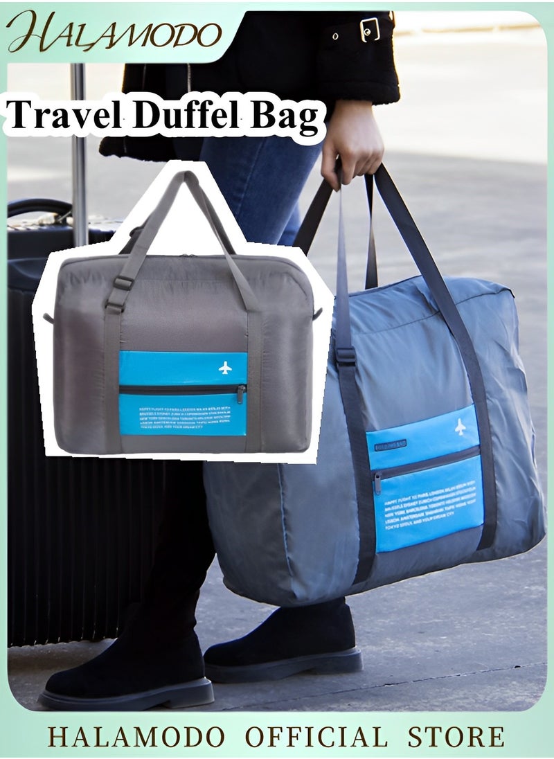 Travel Duffel Bag Foldable Sports Gym Tote Water Resistant Carry on Luggage Bag Weekender Overnight Bag Large Capacity Carry On Duffel Bag