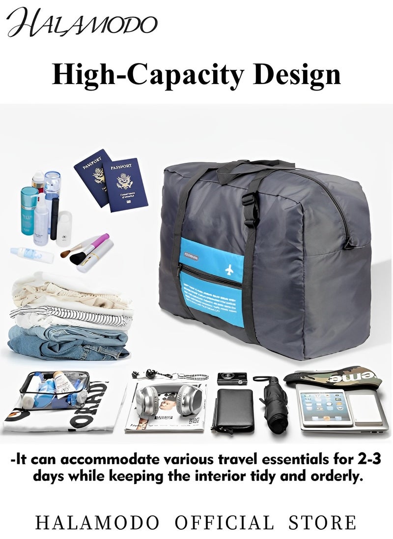 Travel Duffel Bag Foldable Sports Gym Tote Water Resistant Carry on Luggage Bag Weekender Overnight Bag Large Capacity Carry On Duffel Bag