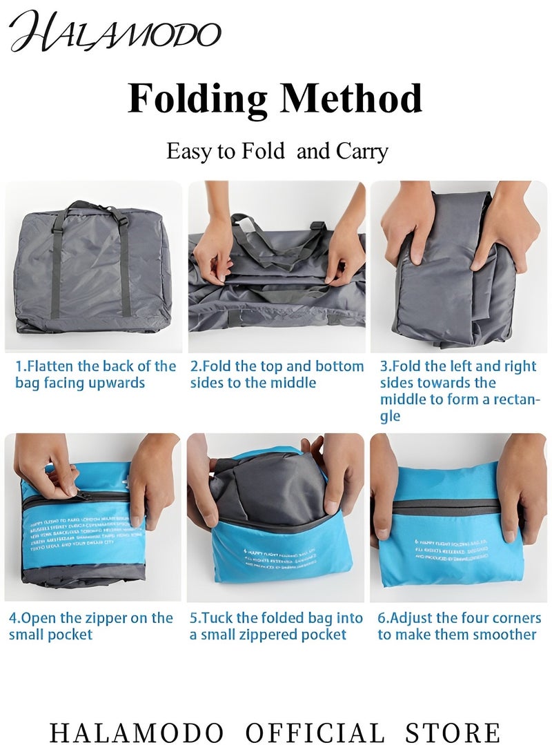 Travel Duffel Bag Foldable Sports Gym Tote Water Resistant Carry on Luggage Bag Weekender Overnight Bag Large Capacity Carry On Duffel Bag