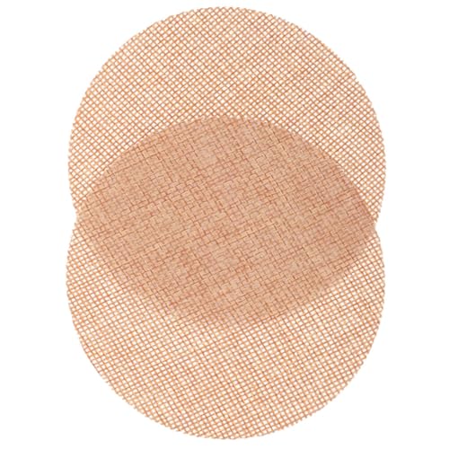 HOMSFOU 2pcs 7 Inch Lampshade Diffuser: Fabric Lamp Shade Replacement Cover for Ceiling Fan & Spotlights - Cloth Lamp Shade Light Softener for Home Lighting (Light Brown) - Image 1