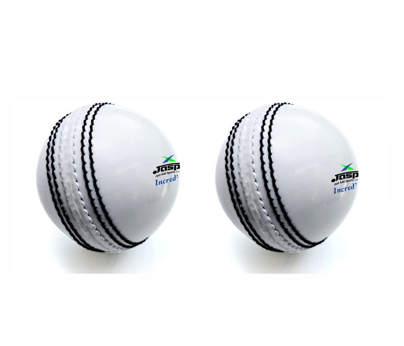 jaspo IncrediBall Soft T20 Cricket Training Balls - Pack of 2 Indoor/Outdoor Play and Cricket Practice (229 cm Circumference), PVC Material, Colour-White - Image 1