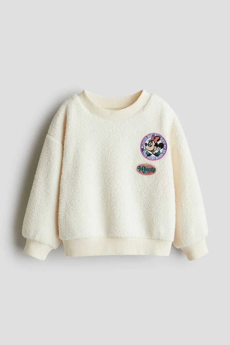 H&M Appliquéd teddy sweatshirt