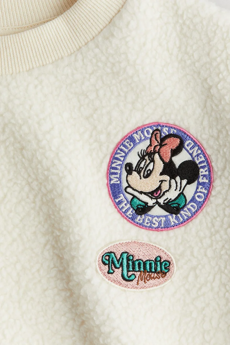 H&M Appliquéd teddy sweatshirt