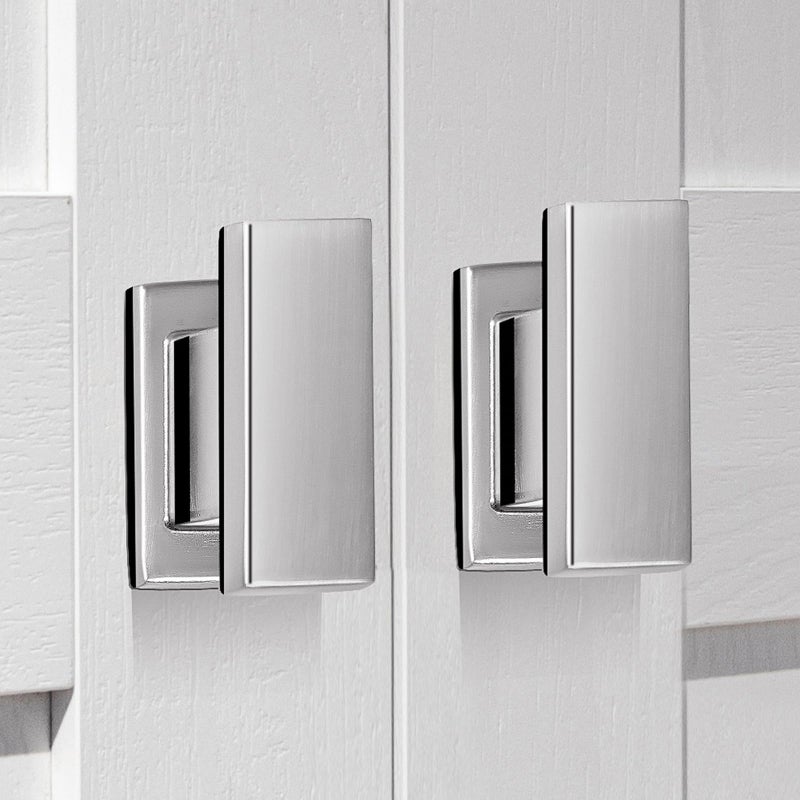 VEHCIL 10 Pack Square Cabinet Knobs Brushed Nickel Single Hole Silver Kitchen Cabinet Knob Cabinet Handles Hardware for Cupboard Closet Bathroom Dresser Drawer Knobs Solid Zinc Alloy
