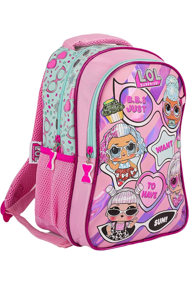 Rainbow max L.O.L School Kids Backpack 16" - Student Girls Bag with Pencil Case for Ages 7-11 - Image 2