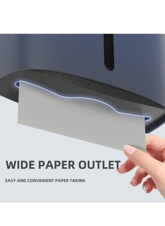KASTWAVE Paper Towel Dispenser Wall Mount Paper Towel Holder Large Capacity C Fold Hand Towel Dispenser Bathroom Tissue Dispenser (Blue)  - Image 4