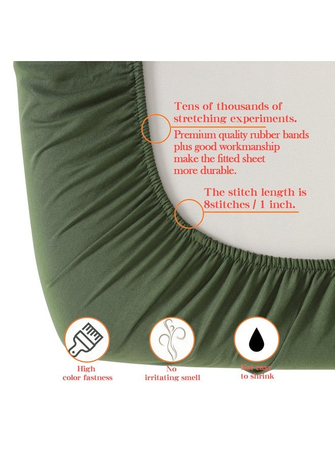 NTBAY Toddler Bedding Set - 4 Piece Soft and Breathable Crib Bedding Set for Boys and Girls, Includes Quilted Comforter, Fitted Sheet, Flat Top Sheet and Envelope Pillowcase, Olive Green - Image 2