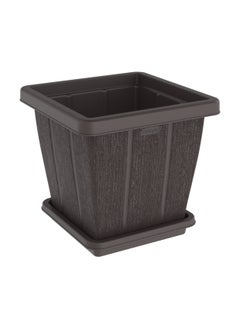 45L Cedargrain Square Planter with Tray