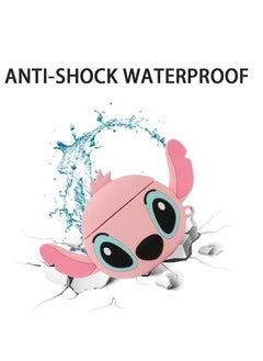 Generic Compatible with AirPods Pro 2 Case Soft Silicone Shockproof Cover for Apple Airpods Pro 2nd, New 3D Cute Cartoon Creative Fun Case with Keychain Design For Airpods Pro 2nd (Stitch Pink)  - Image 2