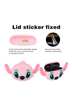 Generic Compatible with AirPods Pro 2 Case Soft Silicone Shockproof Cover for Apple Airpods Pro 2nd, New 3D Cute Cartoon Creative Fun Case with Keychain Design For Airpods Pro 2nd (Stitch Pink)  - Image 3