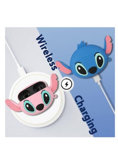 Generic Compatible with AirPods Pro 2 Case Soft Silicone Shockproof Cover for Apple Airpods Pro 2nd, New 3D Cute Cartoon Creative Fun Case with Keychain Design For Airpods Pro 2nd (Stitch Pink)  - Image 5